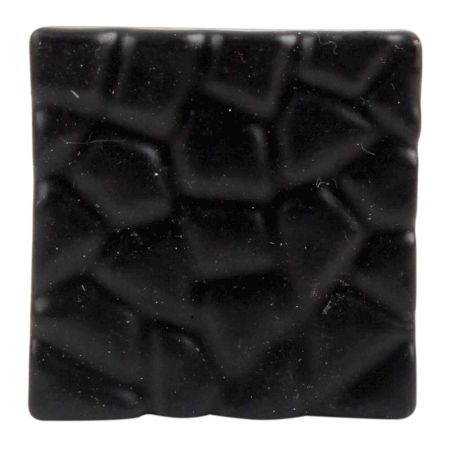 Black Hammered Square Metal Knobs